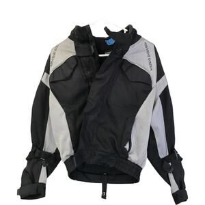 Wintex Racing Motorcycle Jacket Mens XS Black Gray Air Vent System Mesh Padded